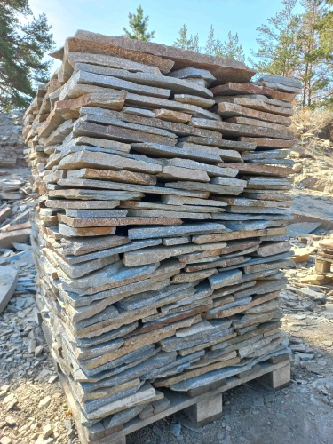 Плитняк златолит серебристый для цоколя, отмостки купить в Кировской области