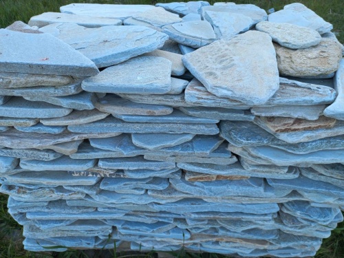 Плитняк златолит зелёный галтованный для цоколя купить в Кировской области